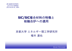 SiC/SiC複合材料の特徴と 核融合炉への適用