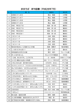 まほろば新刊図書（平成28年7月）(PDF文書)
