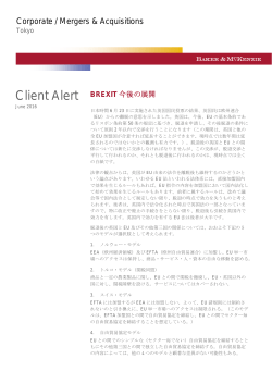 BREXIT 今後の展開（含チェックリ