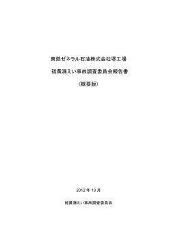 硫黄漏えい事故調査委員会報告書概要