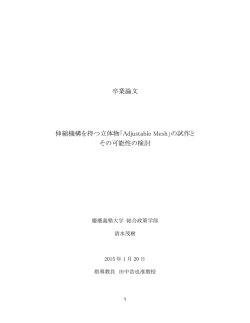卒業論文 伸縮機構を持つ立体物「Adjustable Mesh