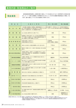 業務内容・取扱商品のご案内