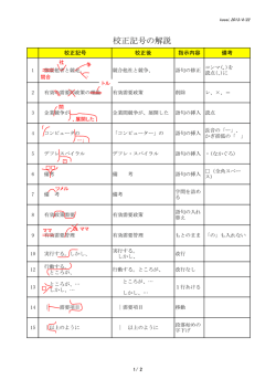 校正記号の解説