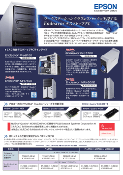 CAD向けデスクトップPCラインアップ プロユース向け