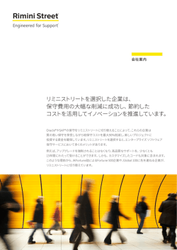 Rimini Street 会社概要 (Rimini Street Company Fact Sheet)
