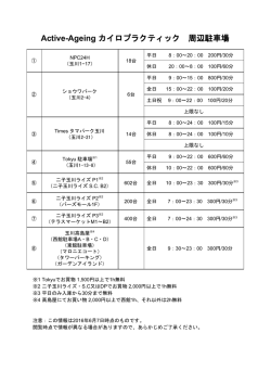 駐車場情報 - 二子玉川の整体｜アクティブ・エイジング・カイロ
