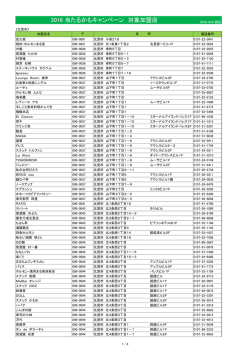 2016 当たるかもキャンペーン 対象加盟店