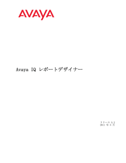 Avaya IQ レポートデザイナー