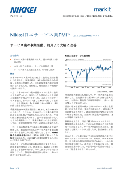 Nikkei日本サービス業PMI - Markit Economics