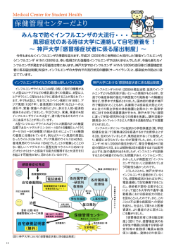 No.81 みんなで防ぐインフルエンザの大流行・・・風邪症状のある時は
