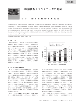 USB 接続型トランスコーダの開発