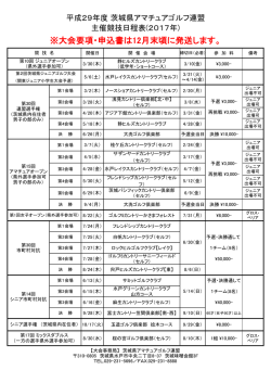 平成29年度茨城県アマチュアゴルフ連盟（2017年）