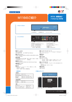 M118のご紹介 - ブリッジ・モーション・トゥモロー株式会社