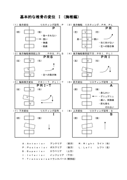 基本的な椎骨の変位 Ⅰ（胸椎編）