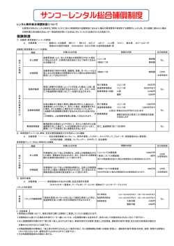 補償制度ネット版 - 株式会社サンコーレンタル