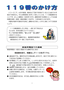 119番のかけ方（PDF:489KB）