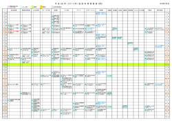 平 成 26 年 ( 2 0 1 4 年 ) 施 設 利 用 調 整 表 (9月)