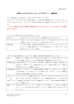 MSSA（マルチサテライトスイッチアダプター マルチサテライトスイッチ