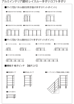 アルミインテリア建材 レイスルー手すり ロフト手すり