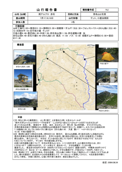 赤石、悪沢岳（南ア）