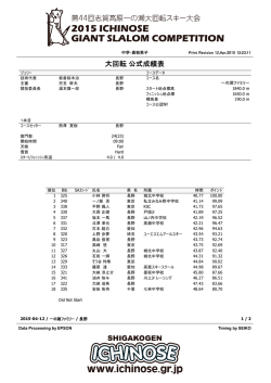 大回転公式成績表