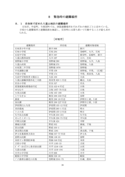 8 緊急時の避難場所