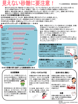 見えない砂糖に要注意！