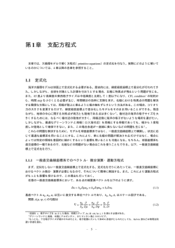第1章 支配方程式