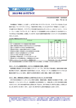 2015 年の 10 サプライズ