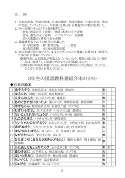 3年生の国語教科書紹介本のリスト