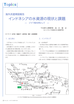 海外派遣帰国報告 インドネシアの水資源の現状と課題