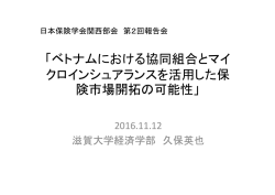 レジュメ - 日本保険学会