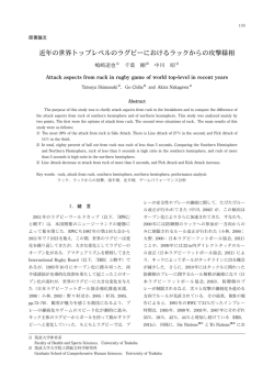 近年の世界トップレベルのラグビーにおけるラックからの攻撃様相