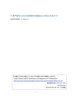 IT 専門家のための名前衝突の確認および抑止方法ガイド