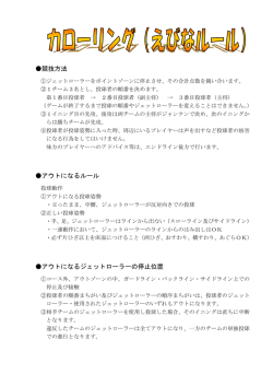 競技方法 アウトになるルール アウトになるジェットローラーの停止位置