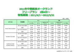 単位：台湾元 シングル ツイン エキストラ ベッド ツイン エキストラ ベッド