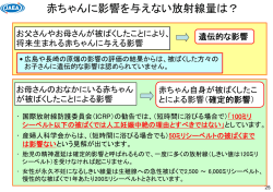 赤ちゃんに影響を与えない放射線量は？