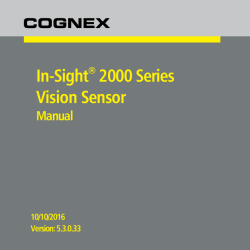In-Sight® 2000 Series Vision System Manual