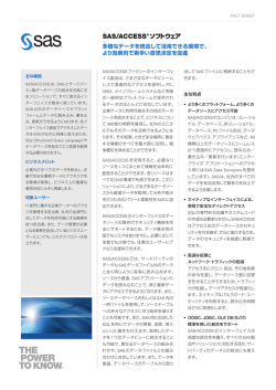 SAS/ACCESS&reg; ソフトウェア
