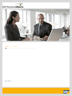 管理コンソールガイド SAP BusinessObjects Data