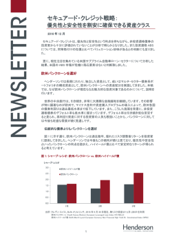 Newsletter 2016年12月 セキュアード・クレジット戦略