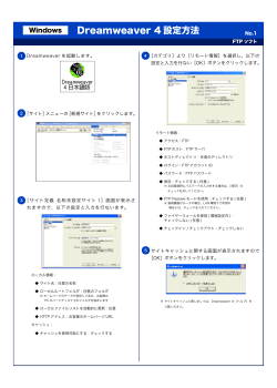 Dreamweaver 4 設定方法