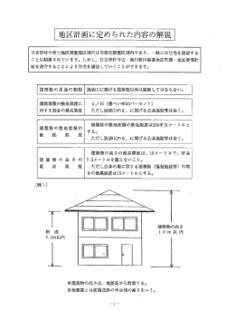 地区計画 二疋められた内容の解説