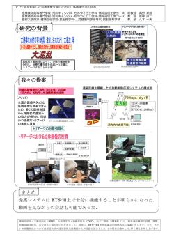 ETS-Ⅷを利用した災害医療支援のための立体画像伝送の試み（PDF）
