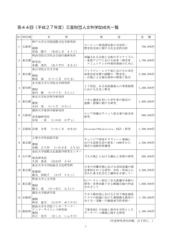 第44回 - 公益財団法人 三菱財団