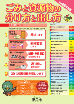 ごみと資源物の分け方と出し方