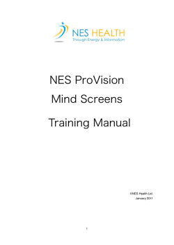 Training Manual_J - NES Health Japan