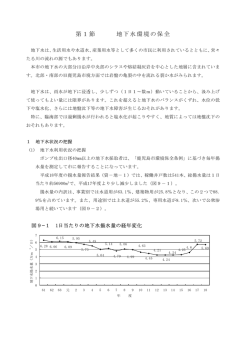 第1節 地下水環境の保全