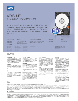 WD Blue Mobile Series Spec Sheet
