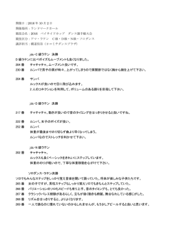 jdc・C 級ラテン 決勝 D 級ラテンに比べポイズもムーブメントも良くなりまし
